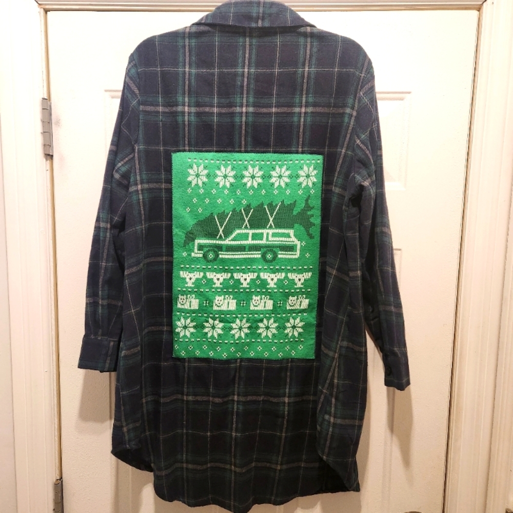 Custom upcycled flannel shirt